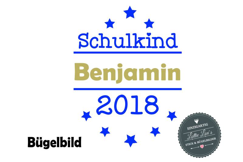 Bügelbild Schulkind 2019 Stern Bügelbild Schulkind 2019 Stern von byLottieLou