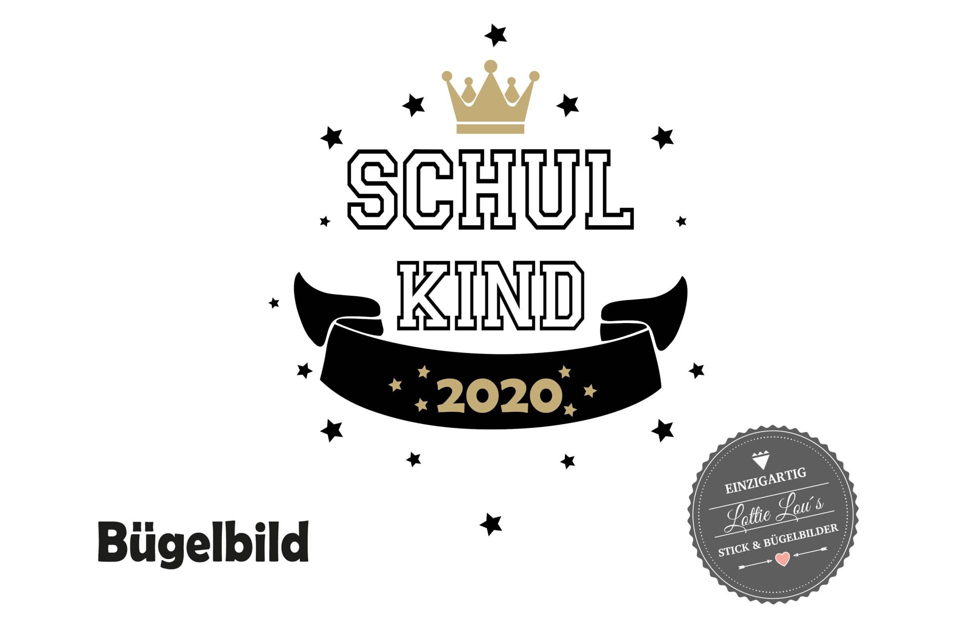 Bügelbild Schulkind Erstklassig 2020 Erste Klasse von byLottieLou