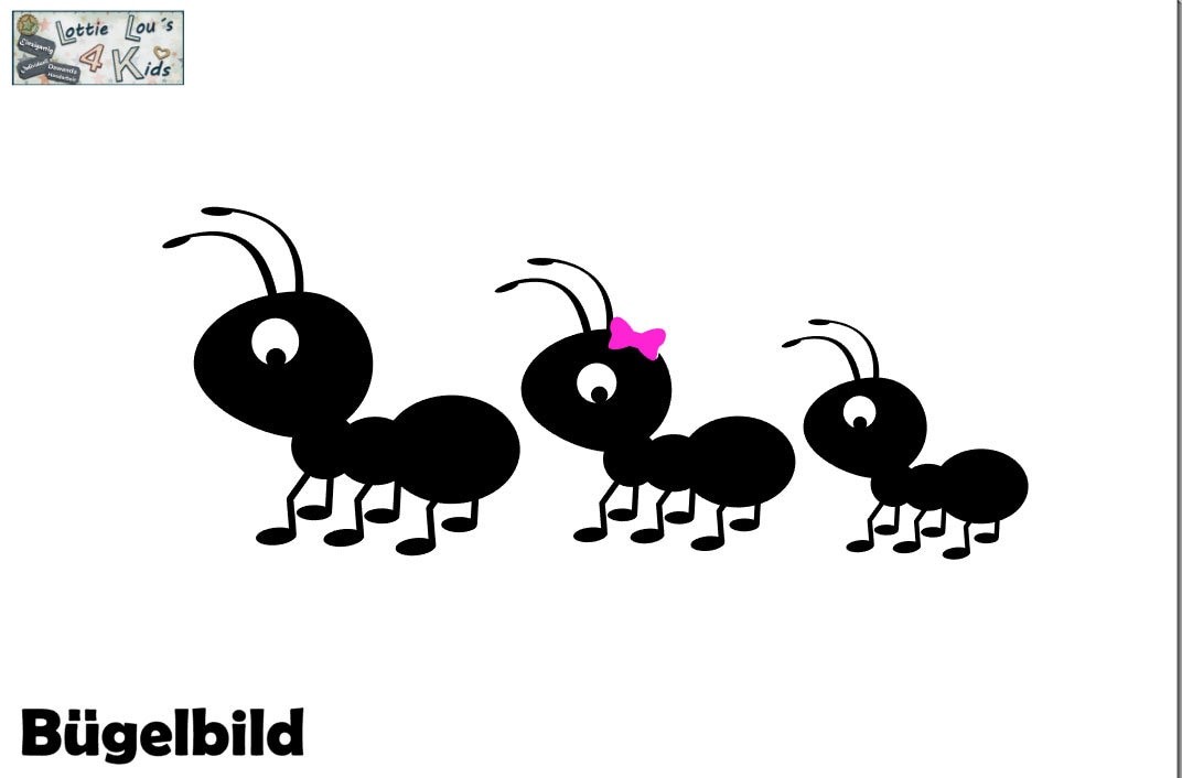 Iron On Bügelbild Ameise Wunschfarbe Iron On Bügelbild Ameise Wunschfarbe von byLottieLou