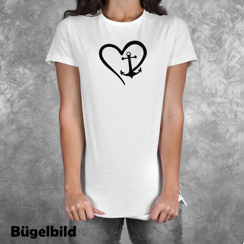 Iron On Bügelbild Anker Auch Zweifarbig in Wunschfarbe von byLottieLou