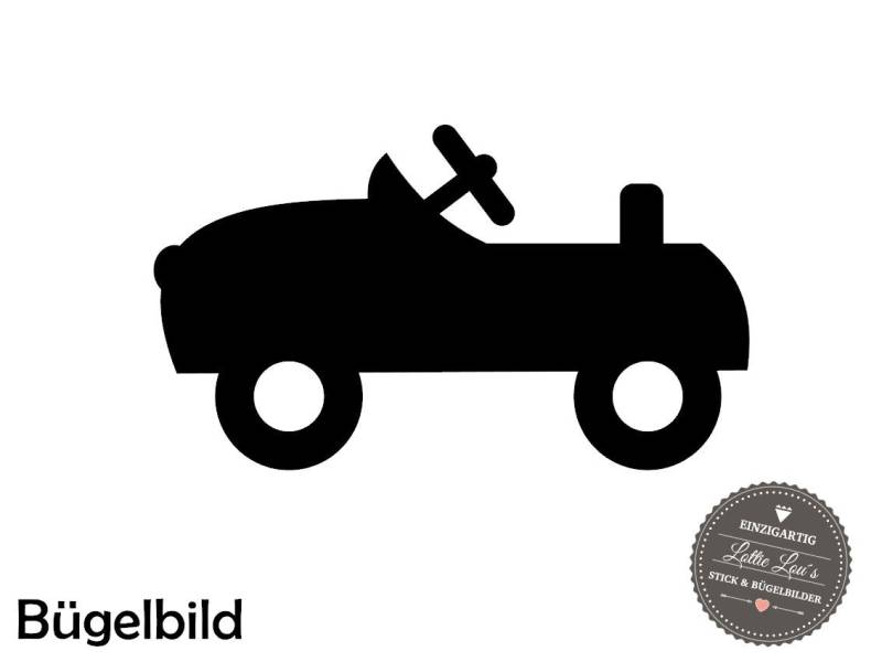 Iron On Bügelbild Auto Car Seifenkiste Wunschfarbe von byLottieLou