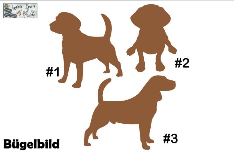 Iron On Bügelbild Beagle Hund Wunschgröße -Farbe Iron On Bügelbild Beagle Hund Wunschgröße -Farbe von byLottieLou