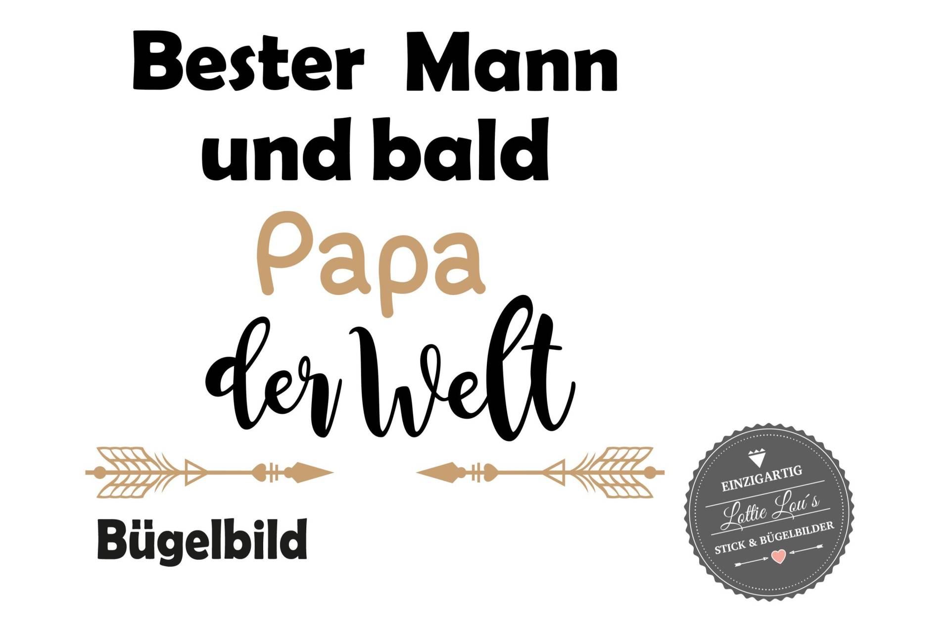 Iron On Bügelbild Bester Weltbester Mann Bald Papa Der Welt Mit Pfeil in Flex Flock Glitzer Effekt Iron On Bügelbild Bester Weltbester Mann Bald Papa Der Welt Mit Pfeil in Flex Flock Glitzer Effekt von byLottieLou