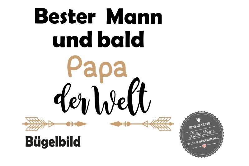Iron On Bügelbild Bester Weltbester Mann Bald Papa Der Welt Mit Pfeil in Flex Flock Glitzer Effekt Iron On Bügelbild Bester Weltbester Mann Bald Papa Der Welt Mit Pfeil in Flex Flock Glitzer Effekt von byLottieLou