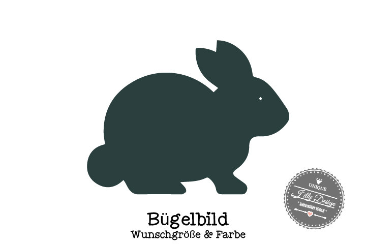 Iron On Bügelbild Bunny Häschen Hase Ostern Iron On Bügelbild Bunny Häschen Hase Ostern von byLottieLou