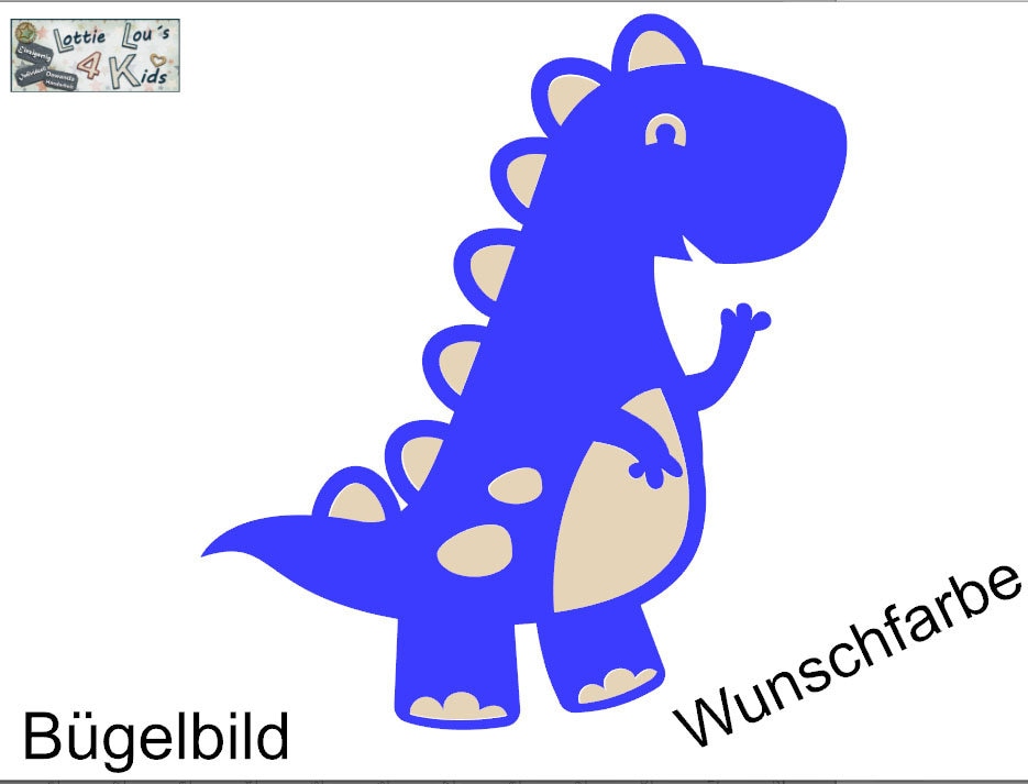 Iron On Bügelbild Dinosaurier Dino T-Rex Xxl Iron On Bügelbild Dinosaurier Dino T-Rex Xxl von byLottieLou