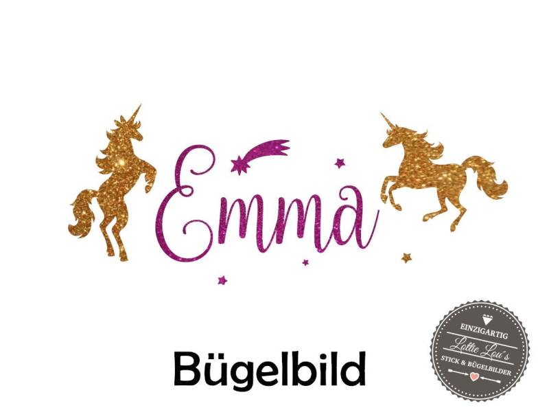 Iron On Bügelbild Einhorn Unicorn Sterme Sternschnuppen Mit Wunschname Iron On Bügelbild Einhorn Unicorn Sterme Sternschnuppen Mit Wunschname von byLottieLou