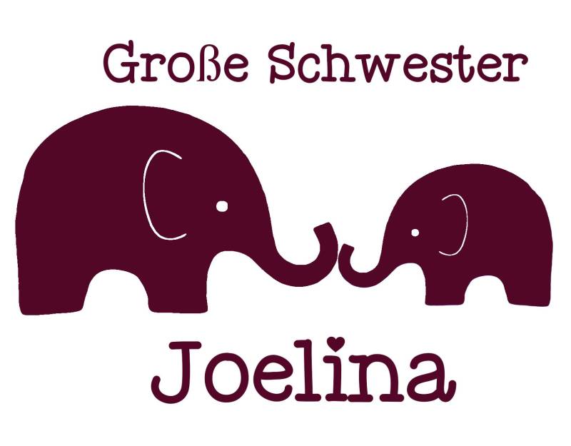 Iron On Bügelbild Große Schwester Elefant Mit Wunschname Iron On Bügelbild Große Schwester Elefant Mit Wunschname von byLottieLou