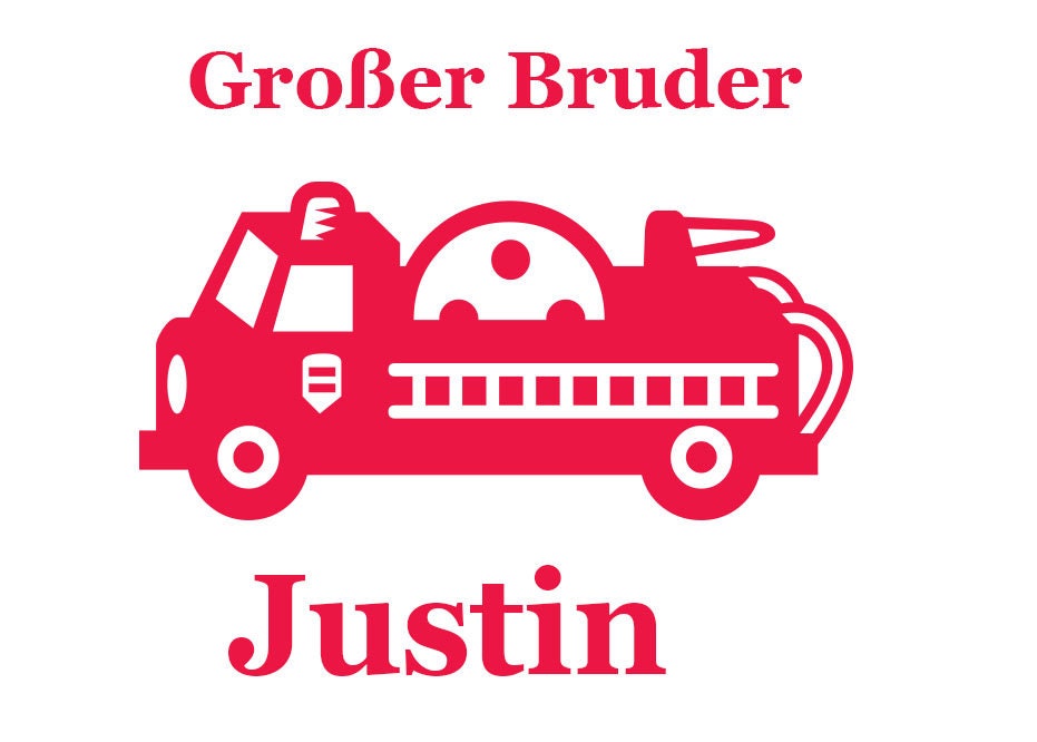 Iron On Bügelbild Großer Bruder Feuerwehr Wunschname Iron On Bügelbild Großer Bruder Feuerwehr Wunschname von byLottieLou