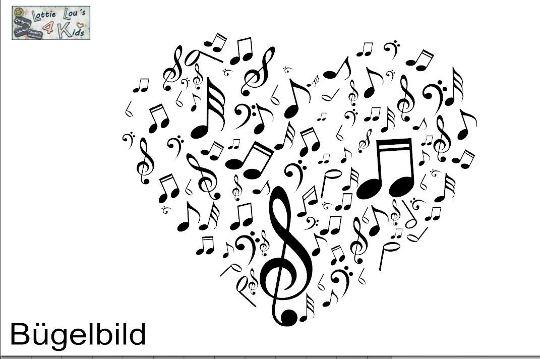 Iron On Bügelbild I Love Music Musik Noten Herz Iron On Bügelbild I Love Music Musik Noten Herz von byLottieLou