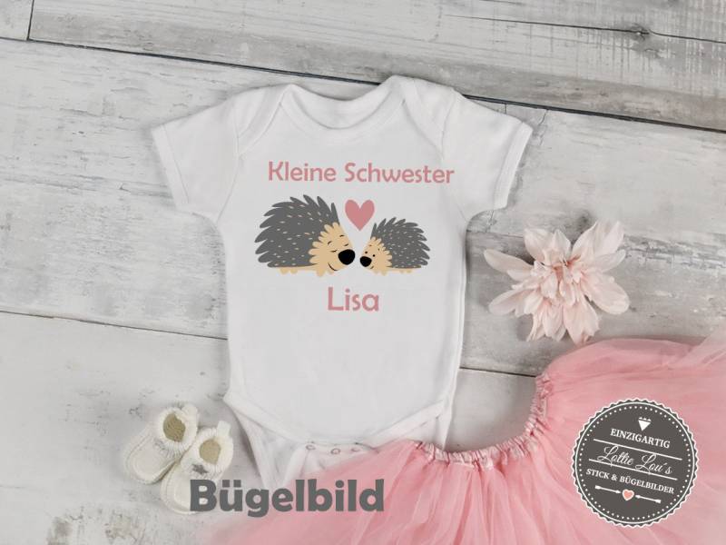 Iron On Bügelbild Igel Kleine Schwester Iron On Bügelbild Igel Kleine Schwester von byLottieLou