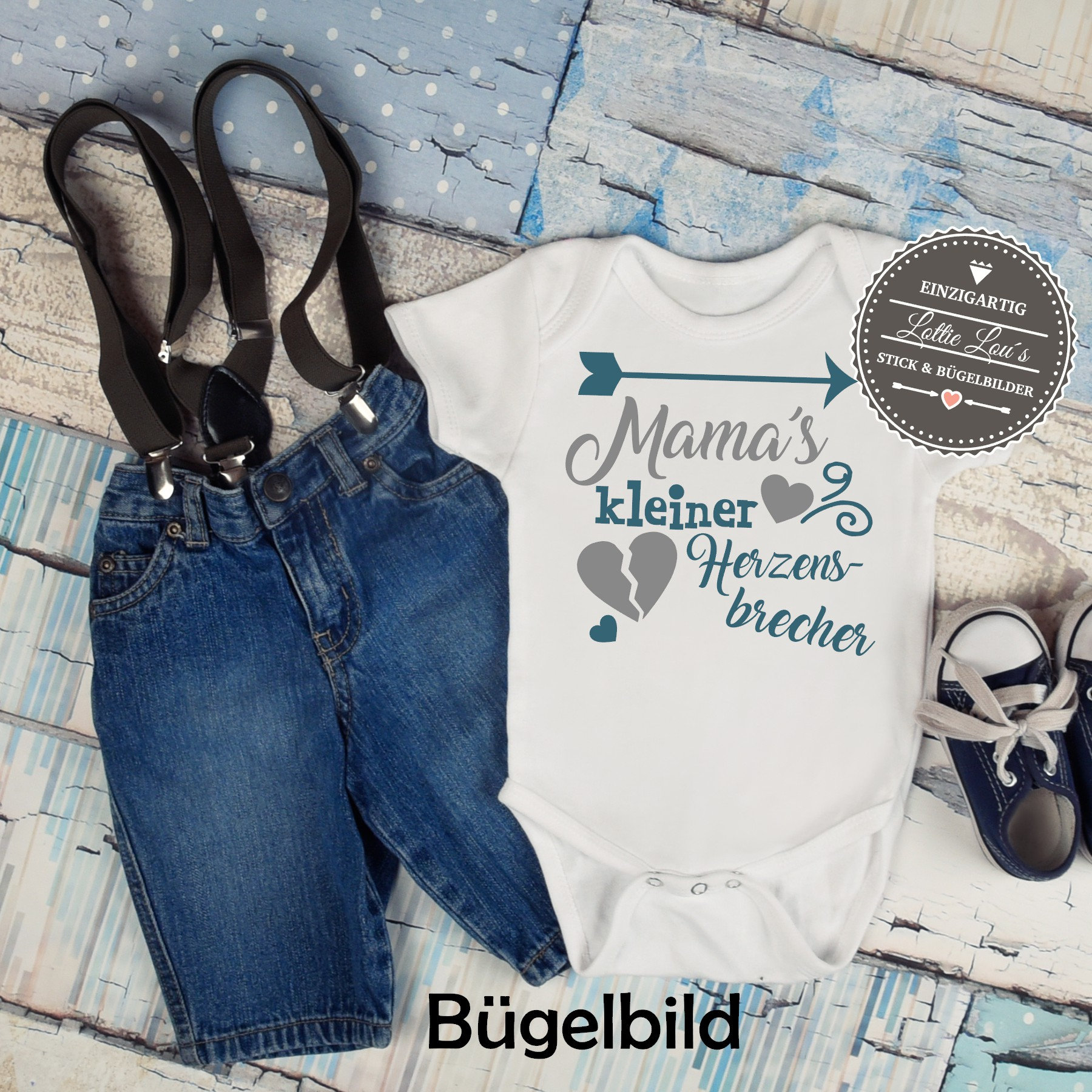 Iron On Bügelbild Mamas Herzensbrecher Iron On Bügelbild Mamas Herzensbrecher von byLottieLou