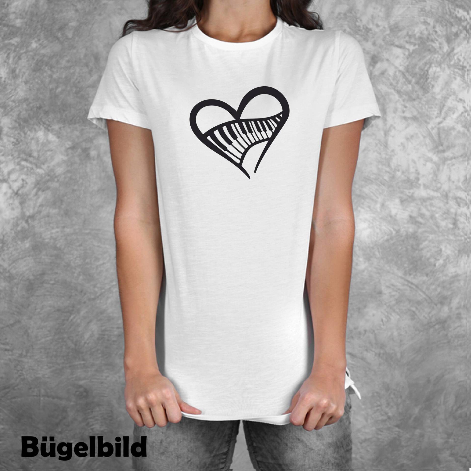 Iron On Bügelbild Musik Music Noten von byLottieLou