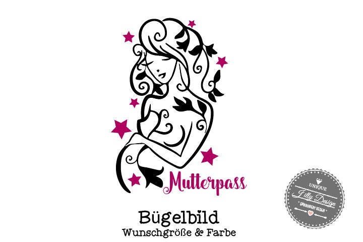 Iron On Bügelbild Mutterpass Schwangerschaft Iron On Bügelbild Mutterpass Schwangerschaft von byLottieLou