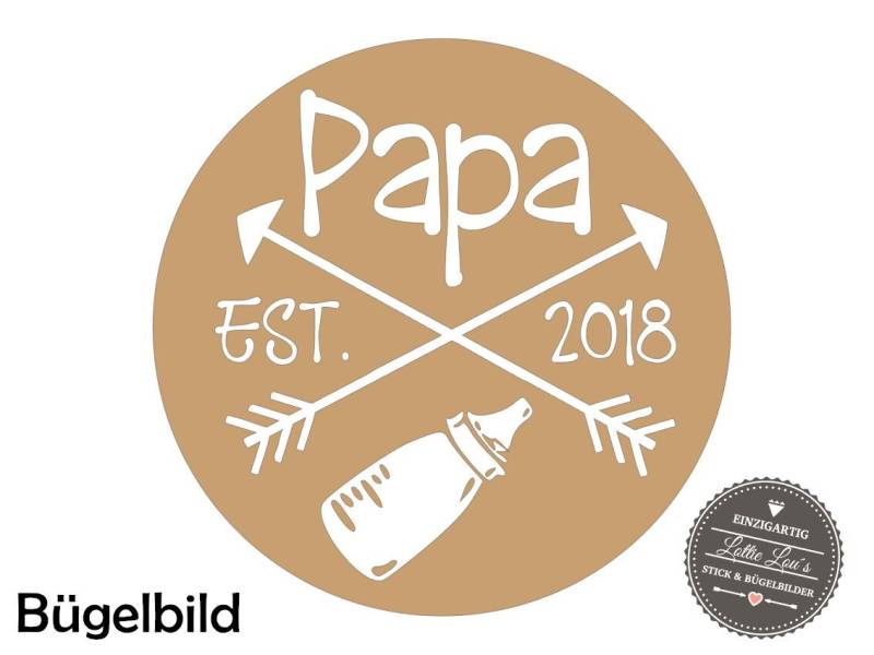 Iron On Bügelbild Papa Dad Wunschjahr Iron On Bügelbild Papa Dad Wunschjahr von byLottieLou