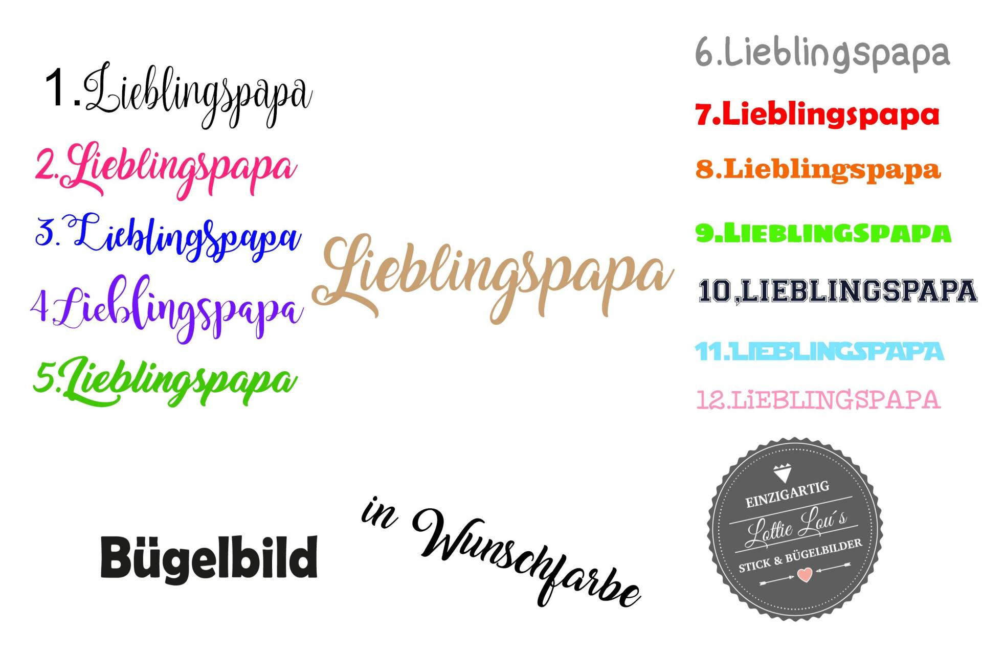 Iron On Bügelbild Papa Lieblingpapa Iron On Bügelbild Papa Lieblingpapa von byLottieLou