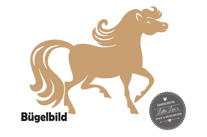 Iron On Bügelbild Pferd Pony Wunschgröße von byLottieLou