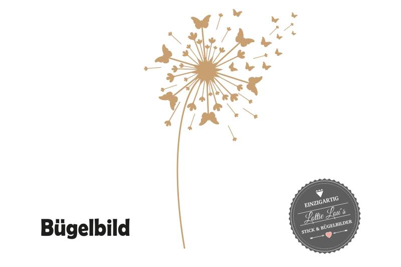 Iron On Bügelbild Pusteblume Dandelion Xxl von byLottieLou