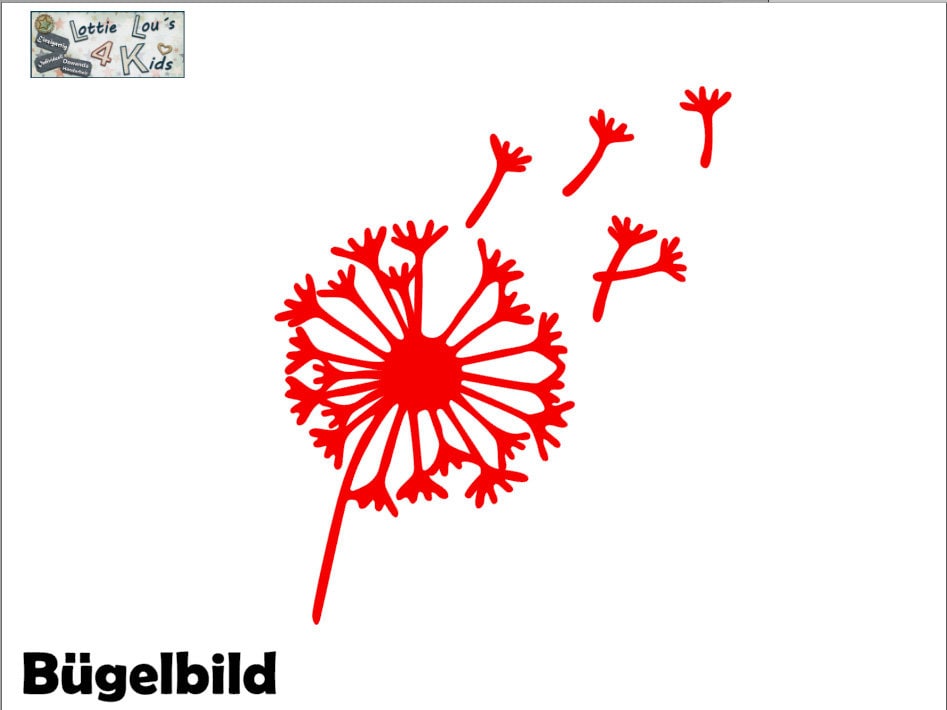 Iron On Bügelbild Pusteblume Dandelion Iron On Bügelbild Pusteblume Dandelion von byLottieLou