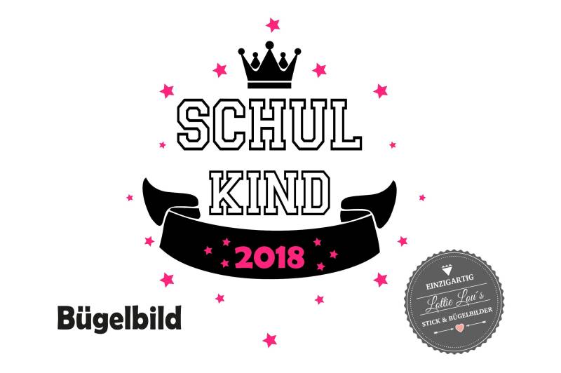 Iron On Bügelbild Schulkind 2019 Auch Mit Wunschname von byLottieLou