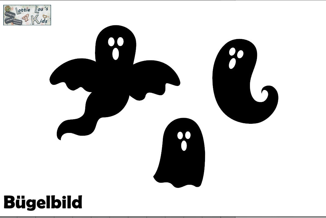 Iron On Bügelbild Set Geist Gespenst Wunschfarbe 3stück Iron On Bügelbild Set Geist Gespenst Wunschfarbe 3stück von byLottieLou