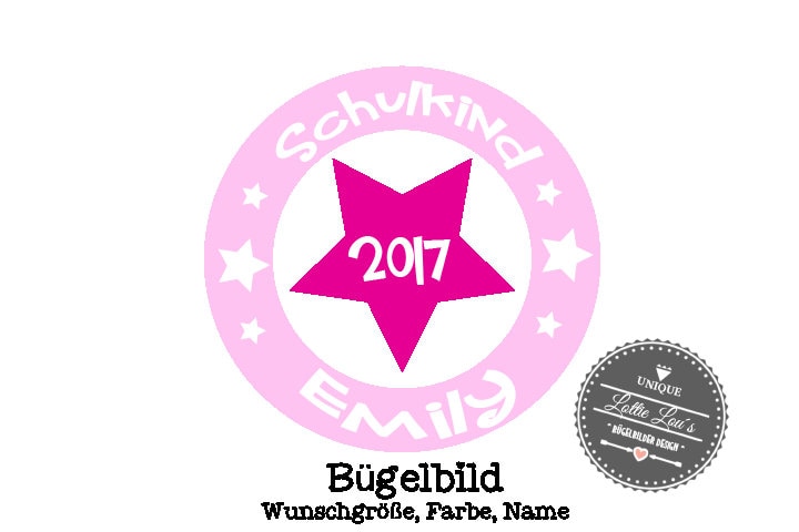 Iron On Bügelbild Stern Schulkind 2024 Iron On Bügelbild Stern Schulkind 2024 von byLottieLou