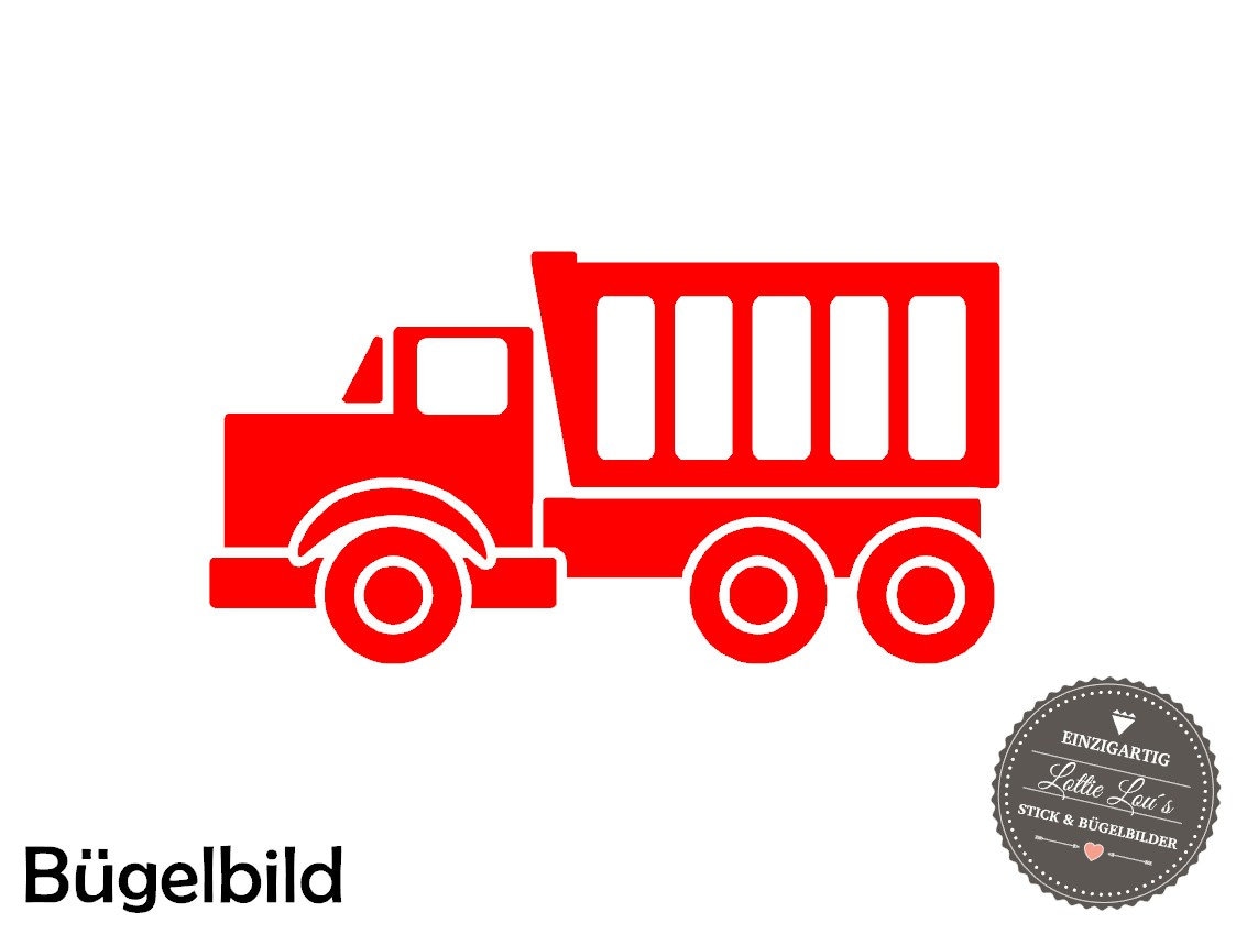 Iron On Bügelbild Truck Laster Lastwagen Wunschgröße Iron On Bügelbild Truck Laster Lastwagen Wunschgröße von byLottieLou