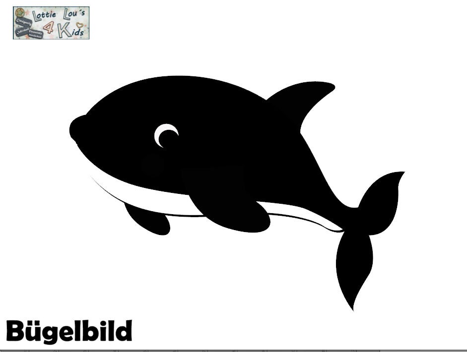 Iron On Bügelbild Wal Iron On Bügelbild Wal von byLottieLou