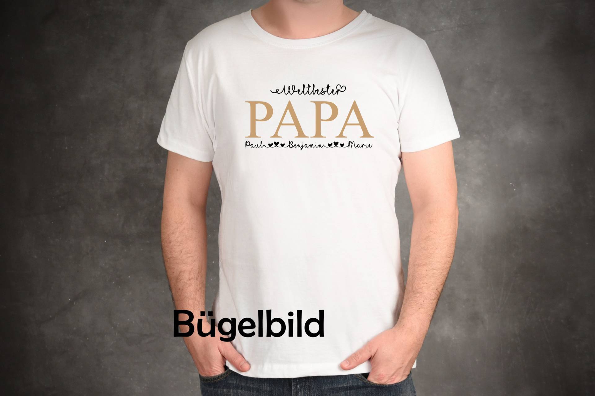 Iron On Bügelbild Weltbester Papa Wunschname Iron On Bügelbild Weltbester Papa Wunschname von byLottieLou