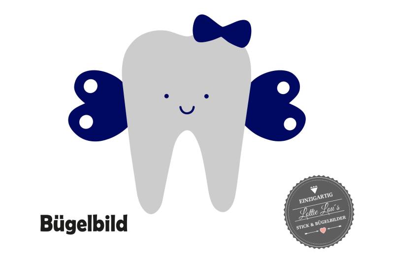 Personalisiertes Bügelbild/T-Shirt Zahn Zahnfee Tooth Fairy Auch Mit Wunschtext Wunschfarbe Aufbügler Flex, Glitzer, Flock, Effekt von byLottieLou