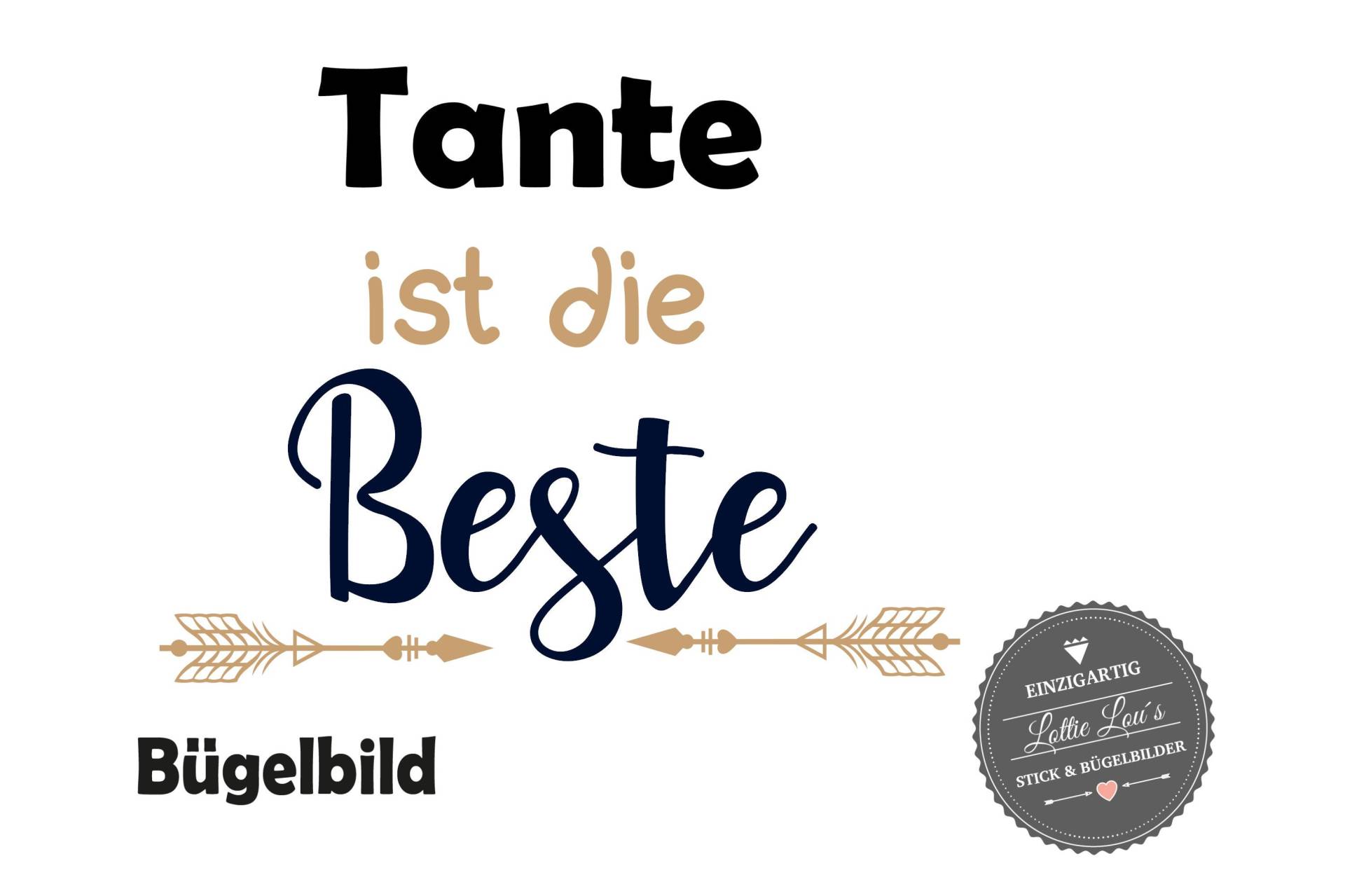 Personalisiertes Bügelbild Tante Ist Die Beste Mit Pfeil in Glitzer, Flock, Effekt, Flex Folie Zum Aufbügeln Diy Personalisiertes Bügelbild Tante Ist Die Beste Mit Pfeil in Glitzer, Flock, Effekt, Flex Folie Zum Aufbügeln Diy von byLottieLou