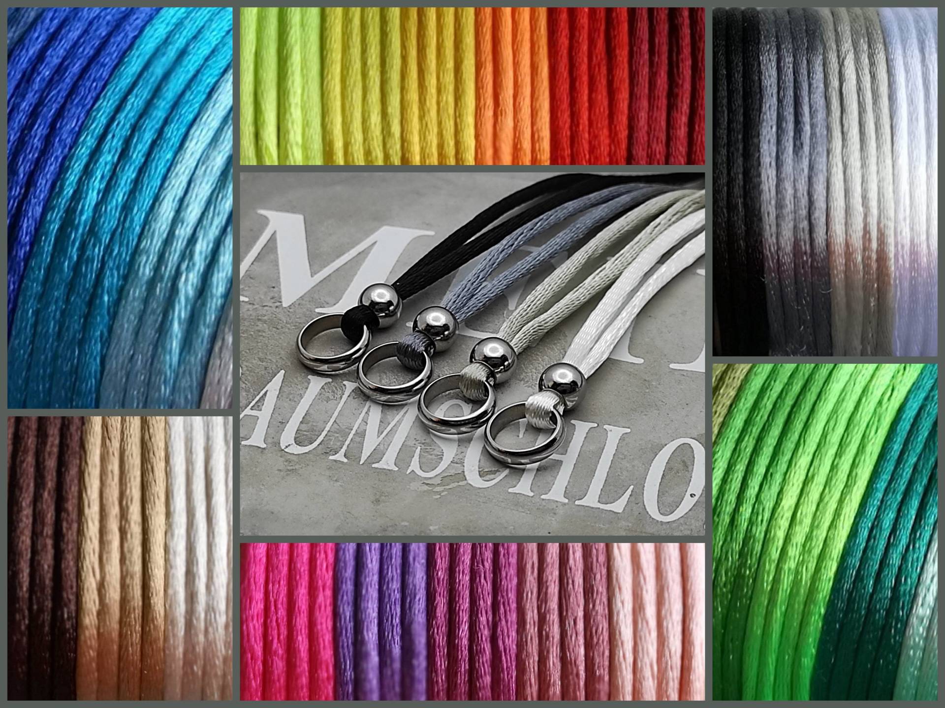 Edelstahl & Band - Farbauswahl, Zubehör Für Schmuckanhänger von byRUTHmadewithlove