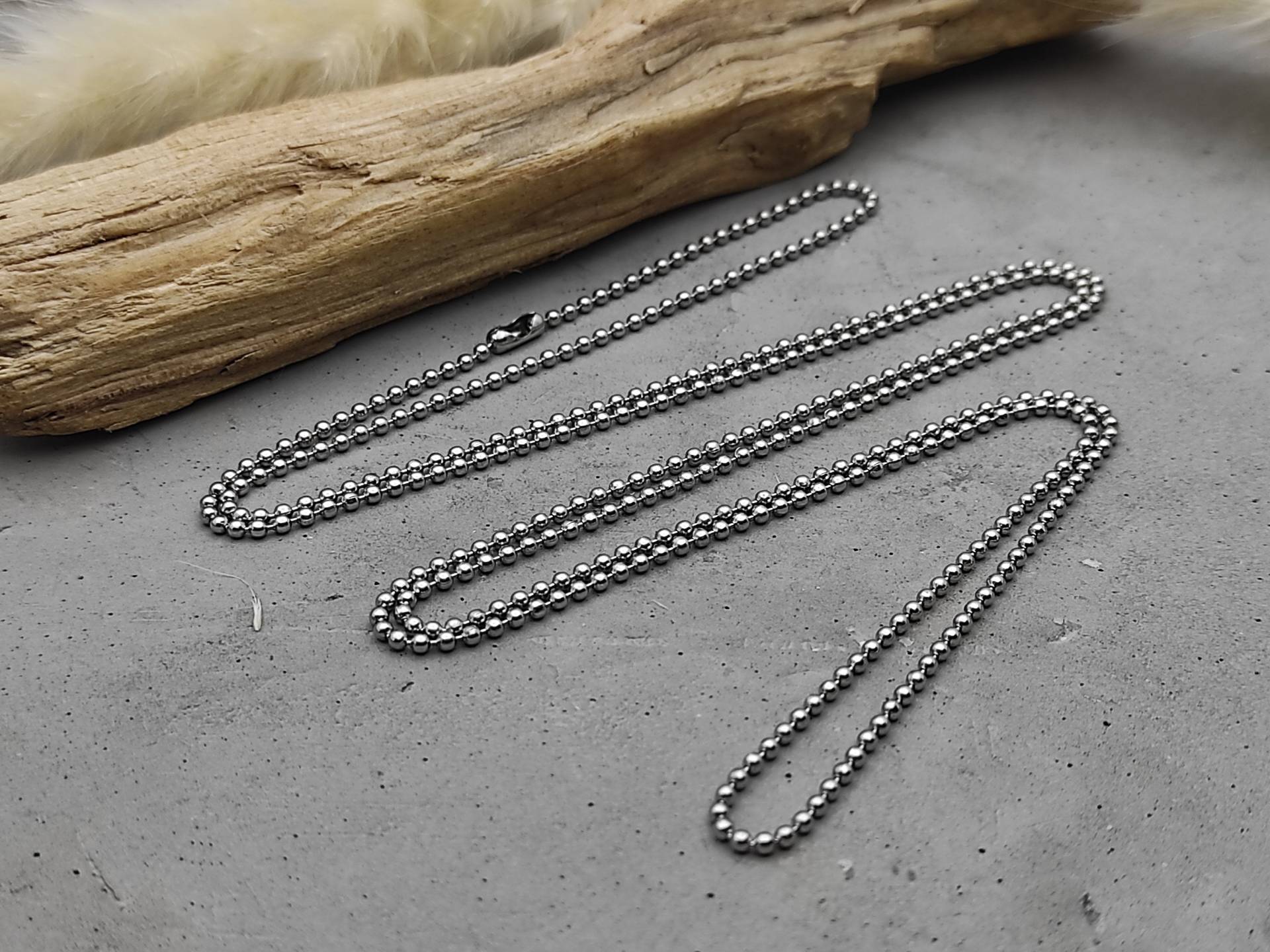 Kugelkette Aus Edelstahl - Umfang Ca. 80 cm, Zum Einhängen Eines Schmuckanhängers/Wechselanhängers Zubehör von byRUTHmadewithlove