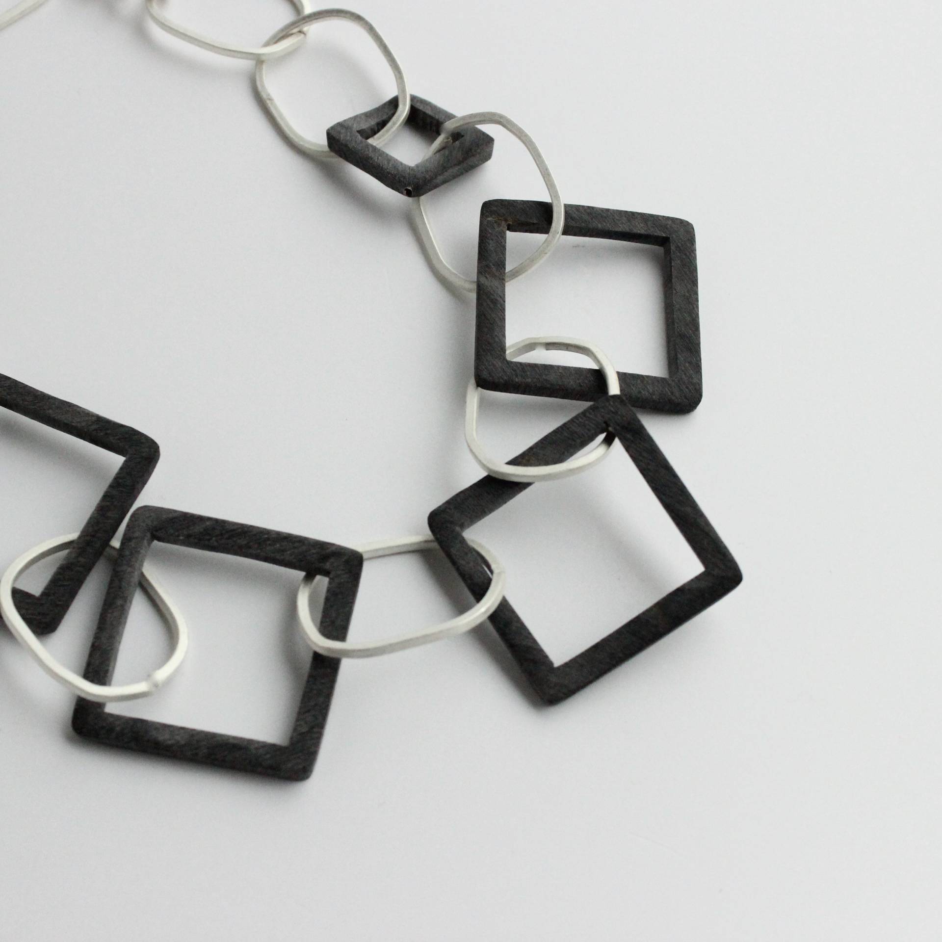 Große Gliederkette, Hornkette, Horn Und Metall, Statementkette, Kette Aus Horn, Trendschmuck, Geschenk Mutter, Xl-Kette, Für Sie von byRitaMester