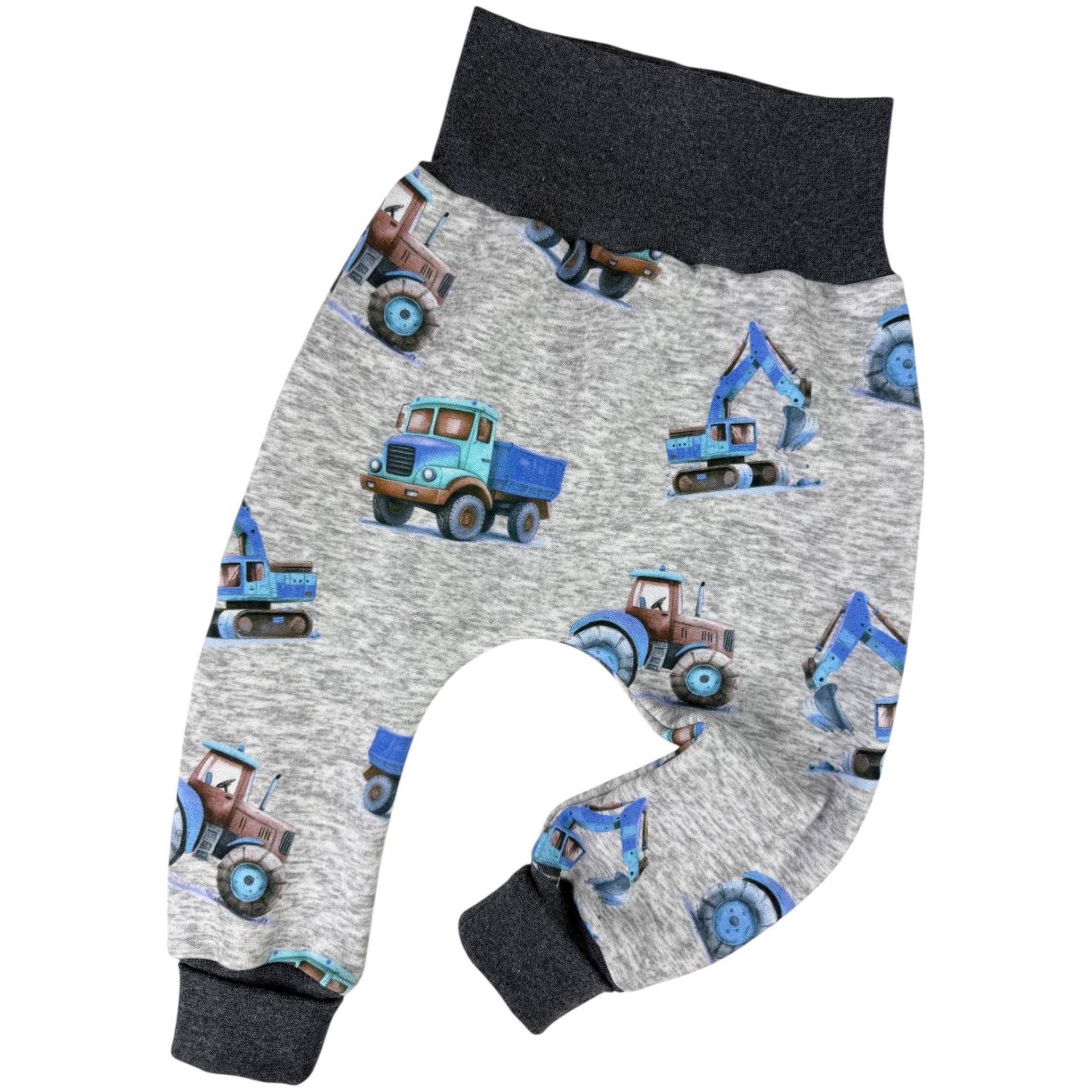 Thermo Pumphose Alpenfleece Baufahrzeuge Blau Baby/Kind Gr. 56 Bis 128 von bySaMShop