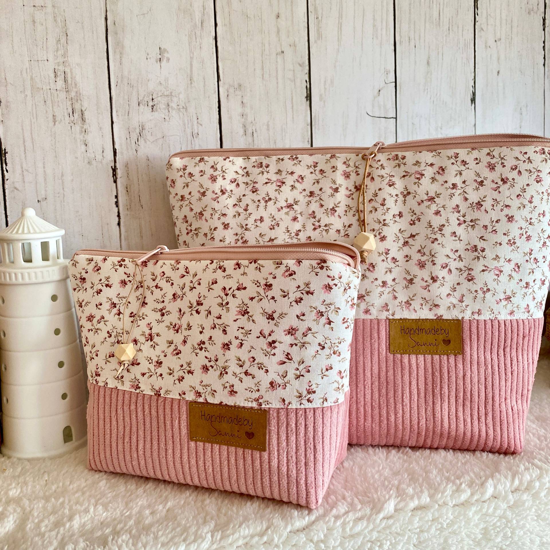 Set Kosmetiktasche Kulturbeutel Kulturtasche Täschchen Muttertag von bySanni