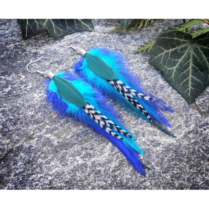 Blau Fed Ohrringe Lang Federohrringe Silber Boho Schmuck Echt Federn Feder Grün Hängend Gestreift Frauen Federschmuck Blau Fed Ohrringe Lang Federohrringe Silber Boho Schmuck Echt Federn Feder Grün Hängend Gestreift Frauen Federschmuck von bySantana