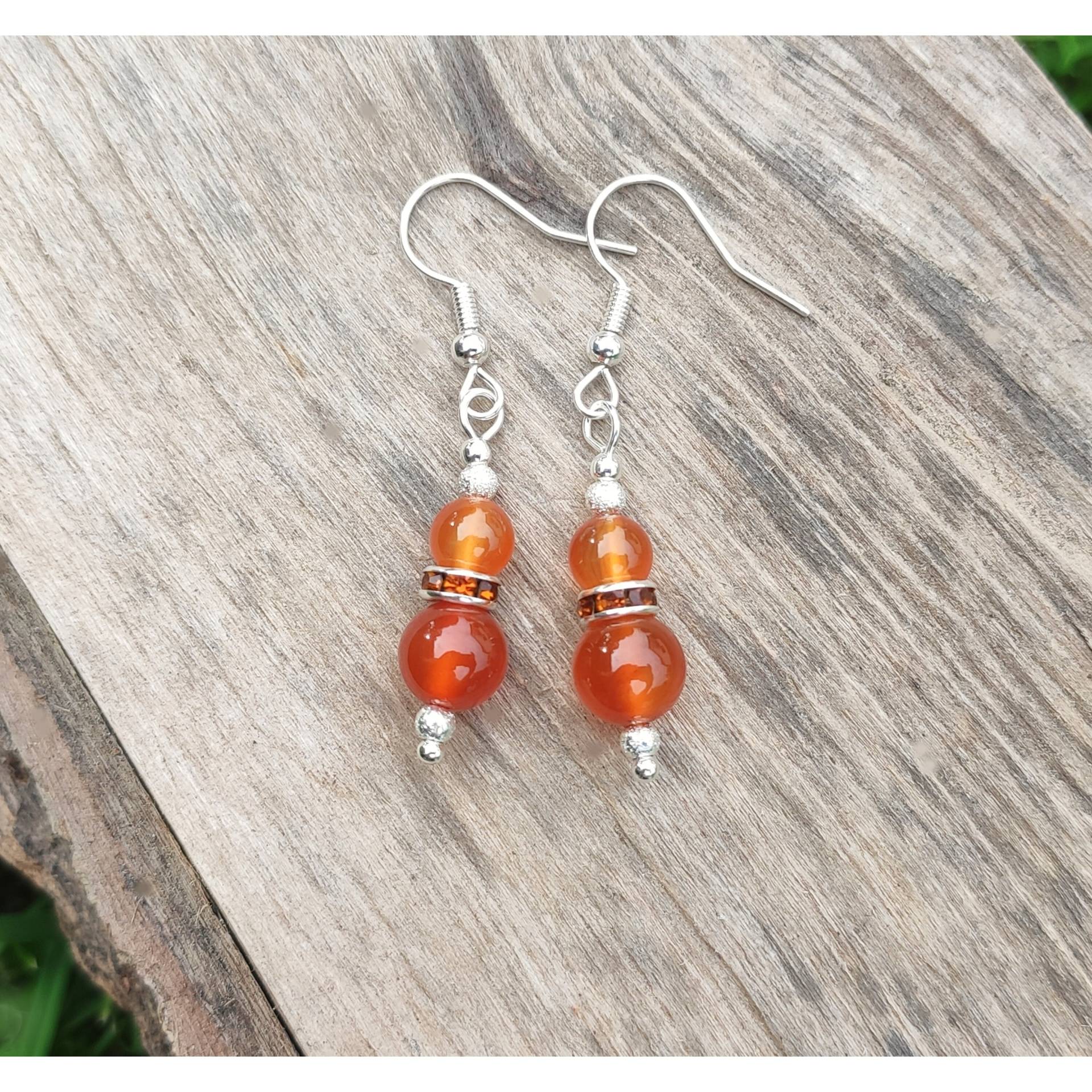 Handgemachte Sterling Silber Ohrringe Mit Karneol Handgemachte Sterling Silber Ohrringe Mit Karneol von bySantana