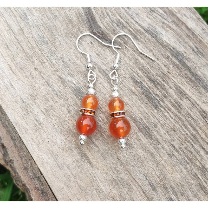 Handgemachte Sterling Silber Ohrringe Mit Karneol Handgemachte Sterling Silber Ohrringe Mit Karneol von bySantana