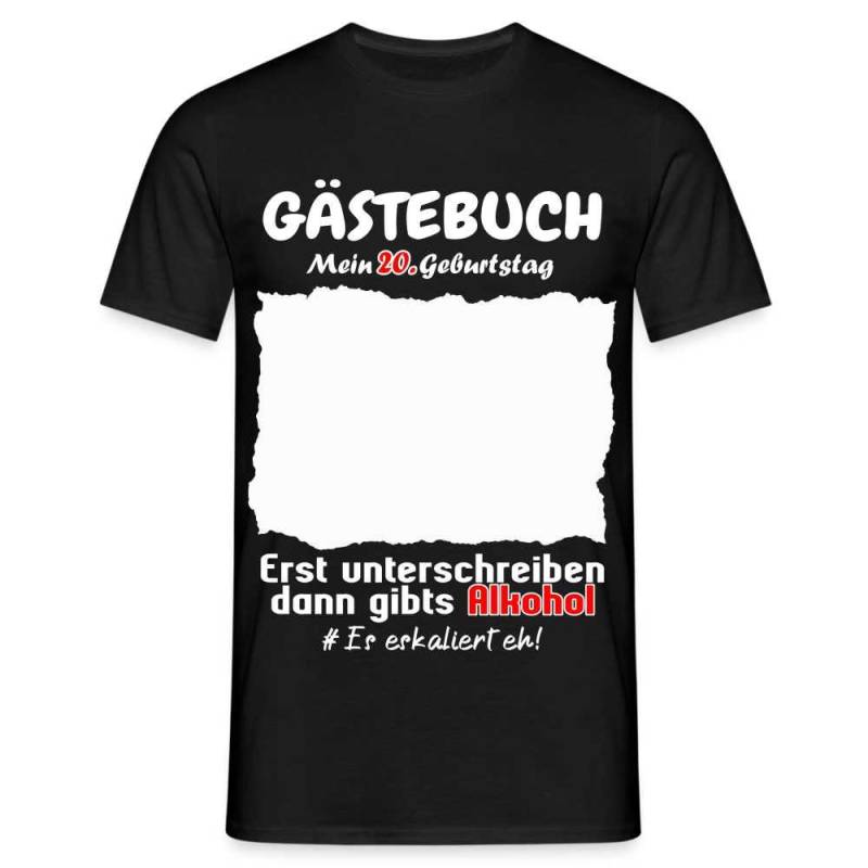 20. Geburtstag Gästebuch Shirt Erst Unterschreiben Lustiges Geschenk T-Shirt von byShirtify