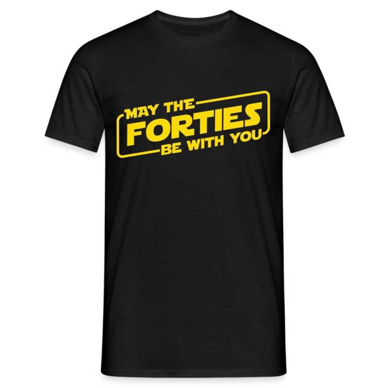 40. Geburtstag May The Forties Be With You Lustiges Geschenk T-Shirt von byShirtify