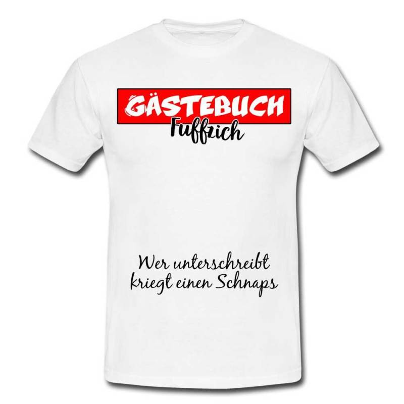 50.geburtstag Gästebuch Fuffzich Wer Unterschreibt Kriegt Einen Schnaps T-Shirt von byShirtify