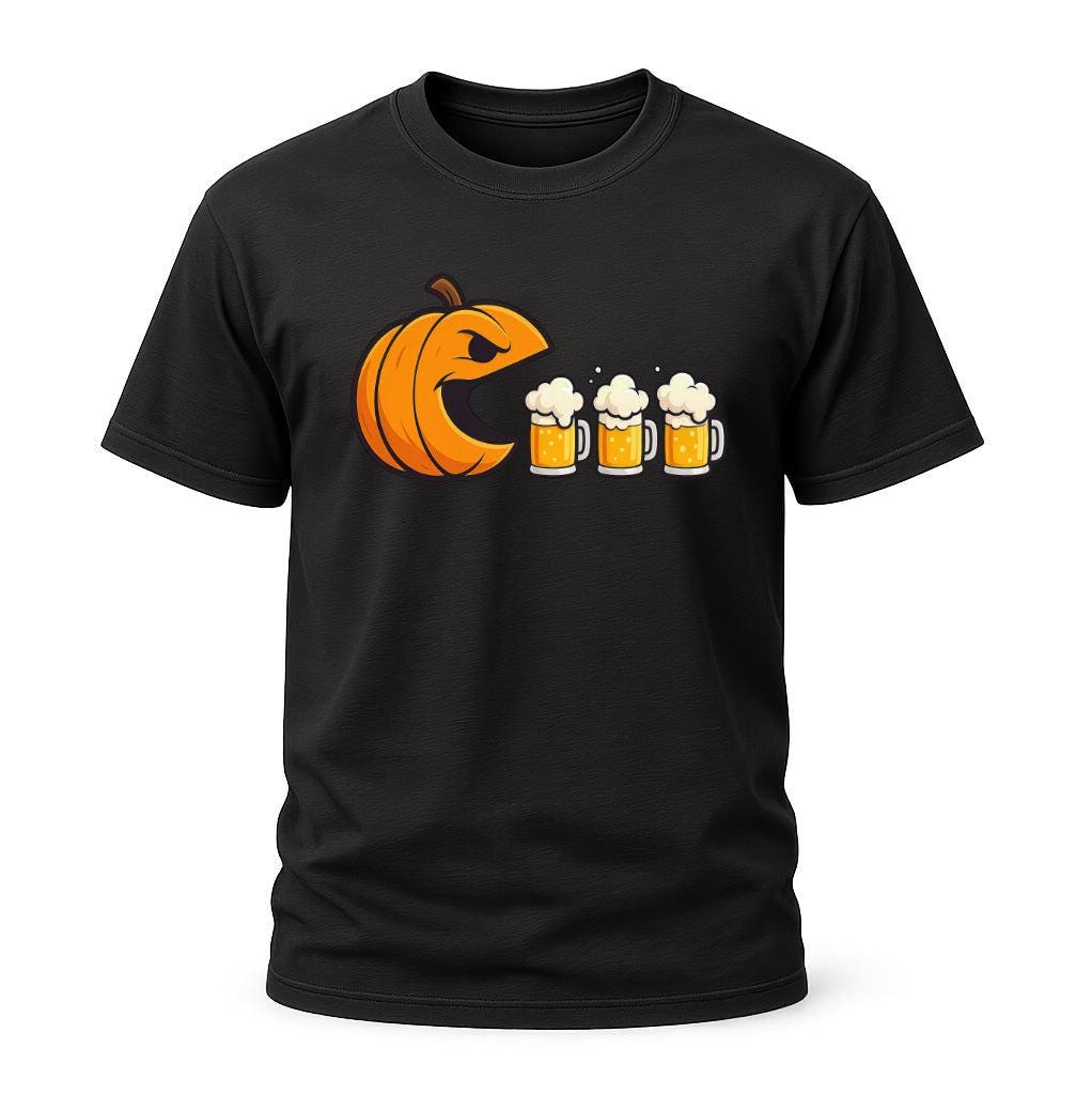 Halloween Shirt - Kürbis Frisst Bier Geister Humorvolles T-Shirt Halloween Shirt - Kürbis Frisst Bier Geister Humorvolles T-Shirt von byShirtify