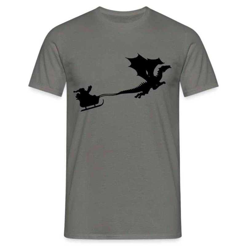 Santa Rennschlitten Drachen Lustiges Weihnachts T-Shirt von byShirtify