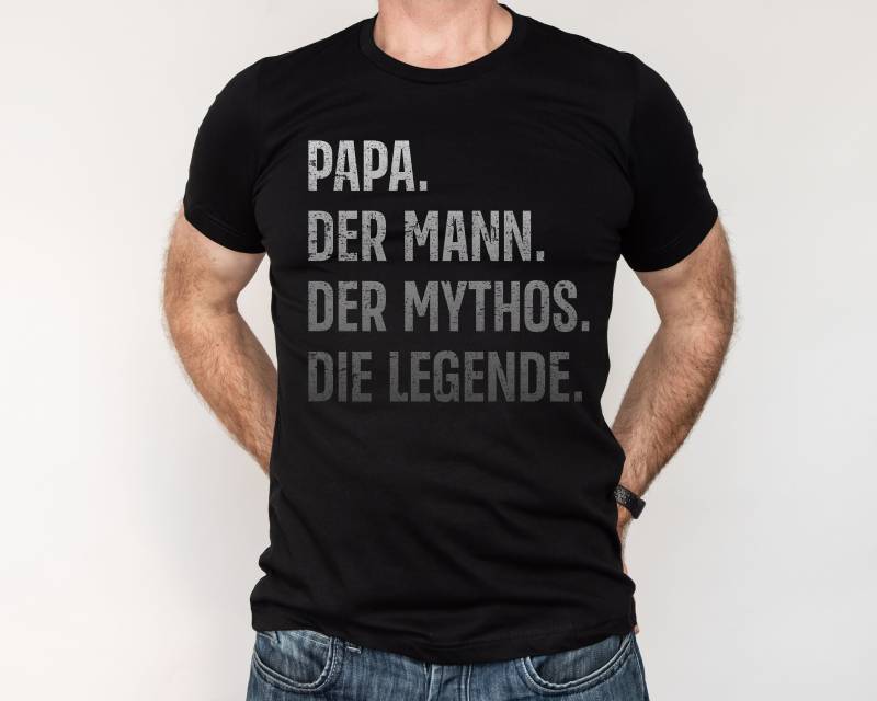 Vater Papa - Der Mann Mythos Die Legende Vatertag Geschenk T-Shirt von byShirtify