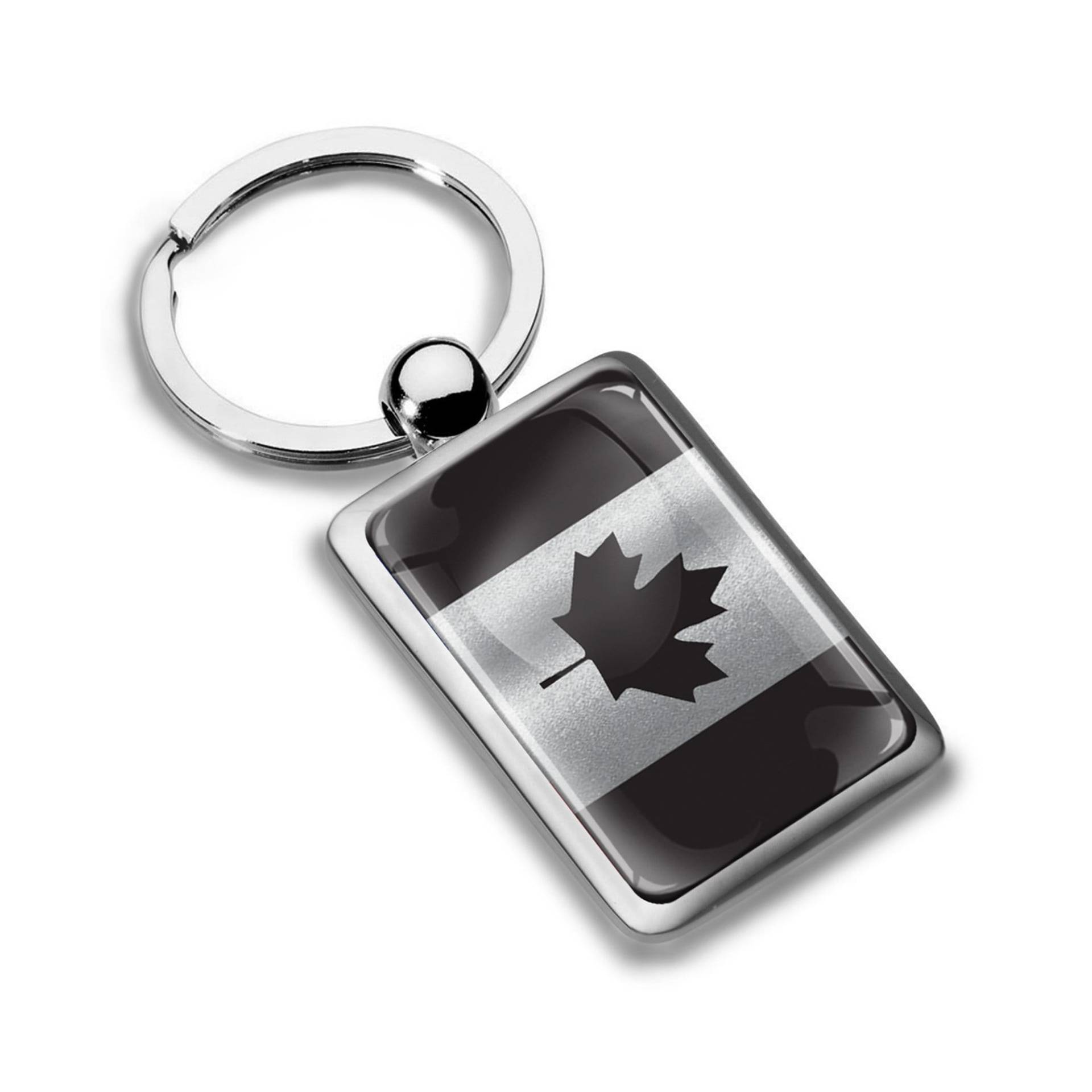 Schlüsselanhänger Metall Mit Geschenkbox Für Freund Freundin Männer Frauen Geschenk Kanada Flagge von bySkino