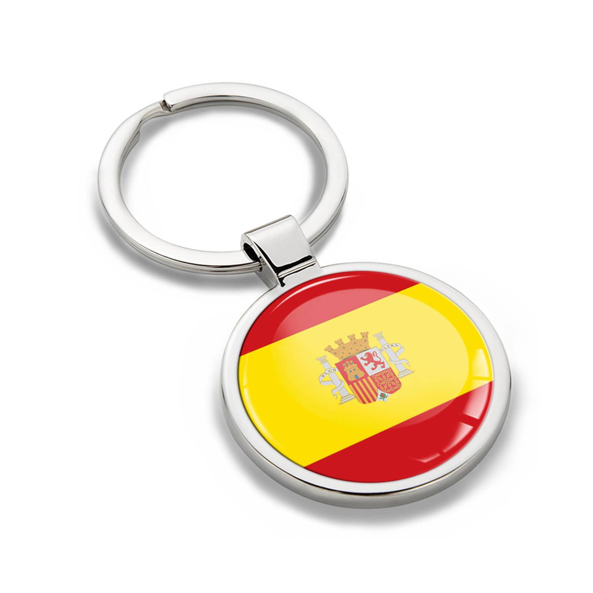 Schlüsselanhänger Metall Mit Geschenkbox Für Männer Frauen Unisex Geschenk Spanien Flagge von bySkino