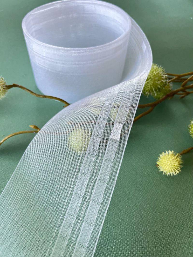 Wellenband, Albero, Steifcretonne, Aufbügeln, Nachnähen, Gardinenband, Faltenband, Transparent, Döfix von byTani