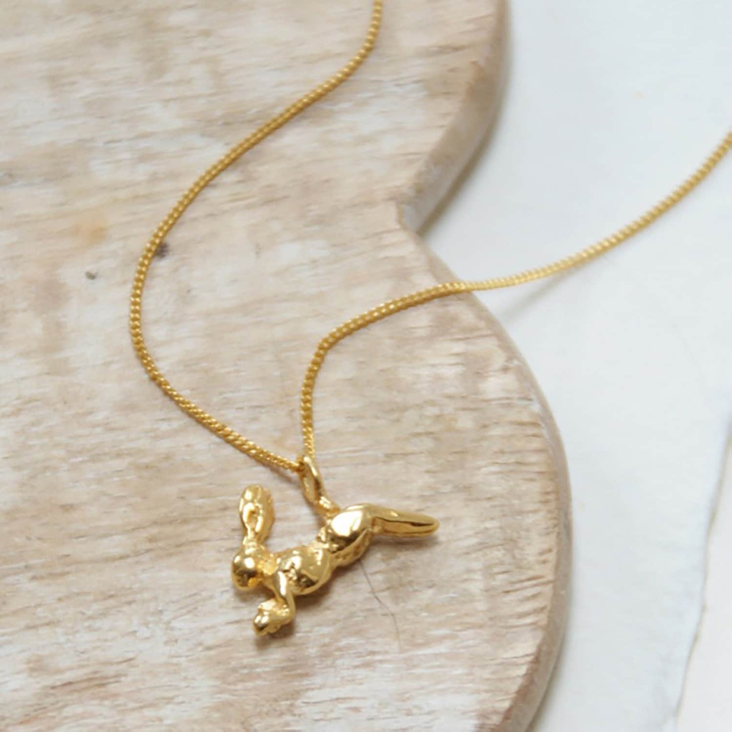 Kleine Goldene Hase Halskette Kleine Goldene Hase Halskette von byemilyjewellery