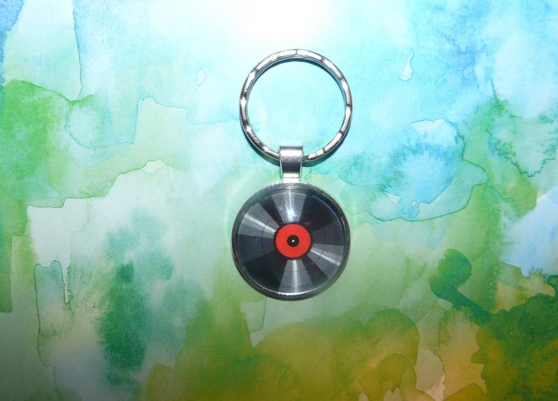 Anhänger Schlüsselanhänger Taschenanhänger Alte Schallplatte Vinyl von bylichterglanz